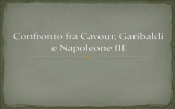 Confronto fra Cavour, Garibaldi e Napoleone