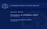 Procedure di INTERNAL AUDIT - Università degli Studi di Milano