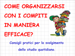 2&deg; incontro COME ORGANIZZARSI - Sito Istituzionale: www.icgromo