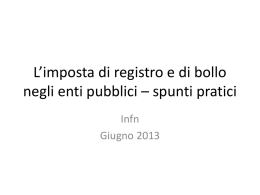 L`imposta di registro nelle Università