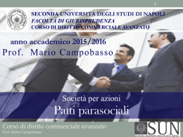 18. I patti parasociali. - diritto.commerciale.unina2.it