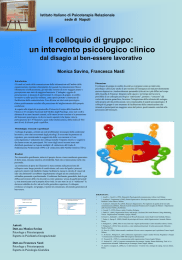 poster scientifico - Dott.ssa Savino Monica