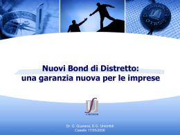 Nuovi Bond di Distretto - Imprese Fatturato fino a 350 Milioni