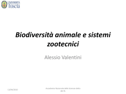 Biodiversità animale e sistemi zootecnici