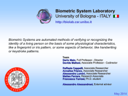 Diapositiva 0 - Biometric System Laboratory