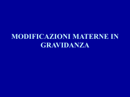 MODIFICAZIONI MATERNE IN GRAVIDANZA