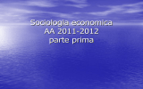 Sociologia economica - Facoltà di Scienze Politiche