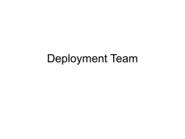 Deployment Team - Indico