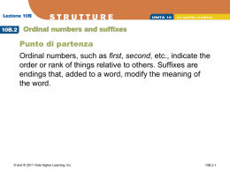 10B.2 Ordinal numbers and suffixes