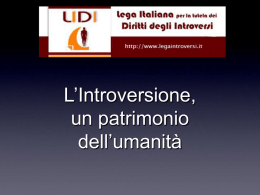 Presentazione di PowerPoint - Cos`è l`Introversione