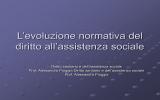 L`evoluzione normativa del diritto all`assistenza sociale