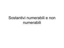 Sostantivi numerabili e non numerabili