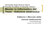 carta/politica delle collezioni - Master in Informatica del Testo ed