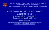 REQUISITI DEI LUOGHI DI LAVORO