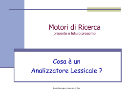 Analisi - Universit&agrave; di Pisa