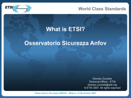 What is ETSI?