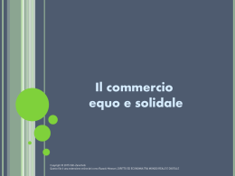 Il commercio equo e solidale