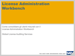 License Administration Workbench