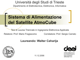 Walter Caharija - Università degli Studi di Trieste
