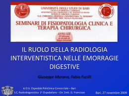 il ruolo della radiologia interventistica nelle emorragie digestive