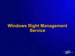Windows Right Management Service