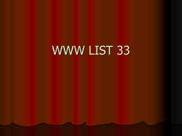 WWW LIST 33