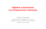 Paolo Freguglia, La nascita dell`algebra letterale