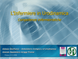 L`Infermiere in Urodinamica