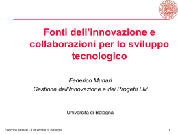 La collaborazione nello sviluppo tecnologico Federico