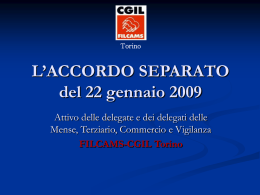 L`ACCORDO QUADRO SEPARATO del 22 gennaio 2009