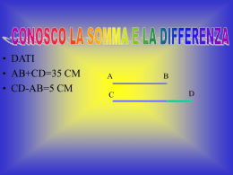 CONOSCO LA SOMMA E LA DIFFERENZA