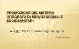 Promozione del sistema integrato di servizi sociali e