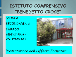 benedetto croce - Istituto Comprensivo Pula