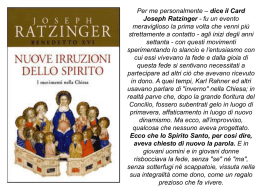 L`accompagnamento spirituale forma la persona al proprio stato di