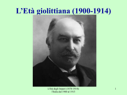 L`Età giolittiana (1900