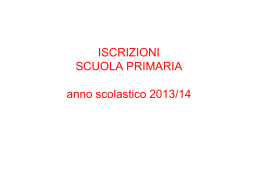 ISCRIZIONI SCUOLA SECONDARIA 1° GRADO anno