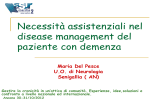 Necessità assistenziali nel desease management del paziente con