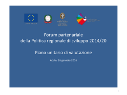 responsabile del Piano unitario di valutazione