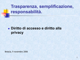trasparenza privacy