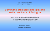 Seminario sulle politiche giovanili nella provincia di Bologna