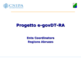 Diapositiva 1 - Regione Abruzzo