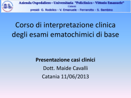 Presentazione casi clinici