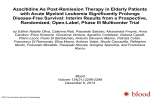 Azacitidine As Post-Remission Therapy in Elderly