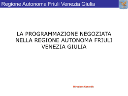 la programmazione negoziata nella regione autonoma friuli venezia