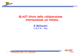 Presentazione di PowerPoint - GLAST at INFN-Pisa