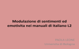 3. I manuali di italiano L2 e la competenza emozionale