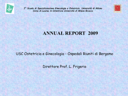 ANNUAL REPORT 2009 - USC Ostetricia e