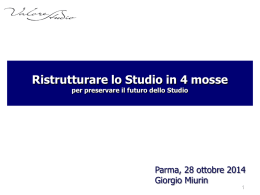 Ristrutturazione dello Studio in 4 mosse