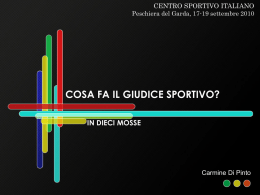 cosa fa il giudice sportivo?