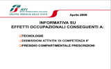 INFORMATIVA SU EFFETTI OCCUPAZIONALI CONSEGUENTI A